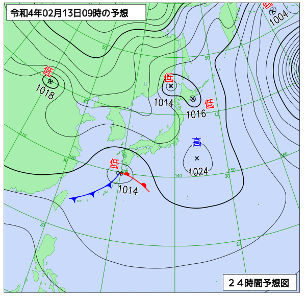 気象庁作成天気図