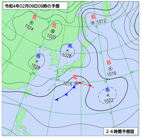 気象庁作成天気図