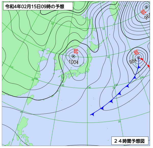 気象庁作成天気図