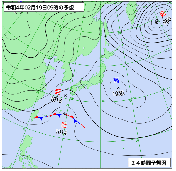 気象庁作成天気図