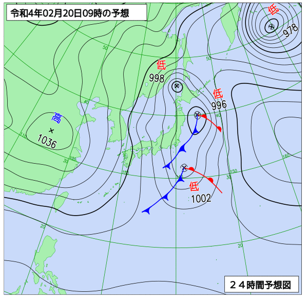 気象庁作成天気図