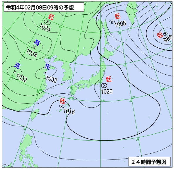 気象庁作成天気図