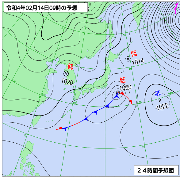 気象庁作成天気図