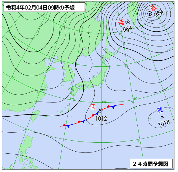 気象庁作成天気図