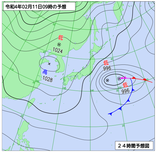 気象庁作成天気図