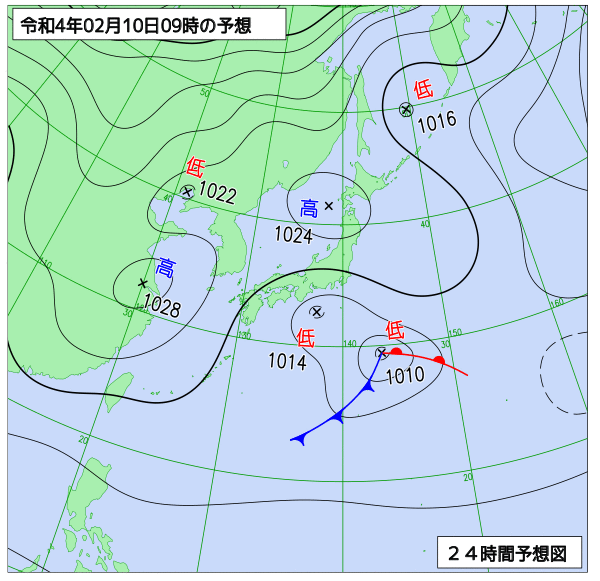 気象庁作成天気図