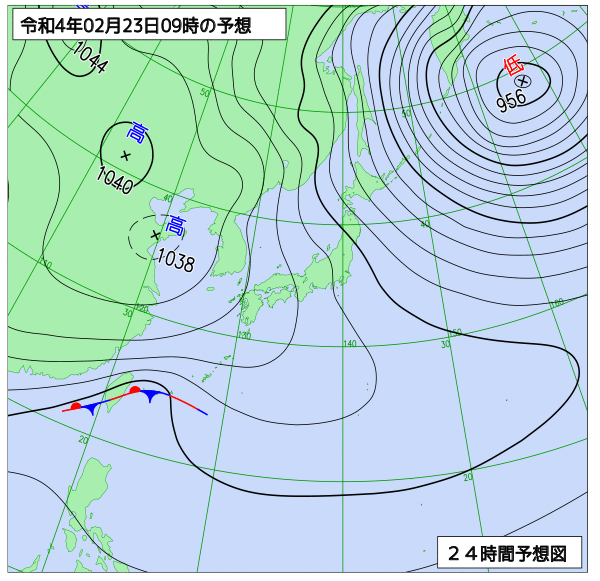 気象庁作成天気図