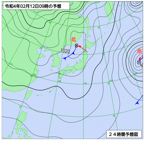 気象庁作成天気図