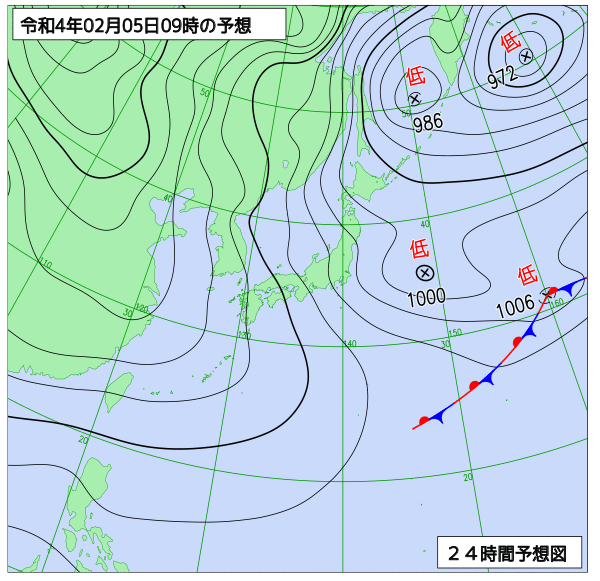 気象庁作成天気図