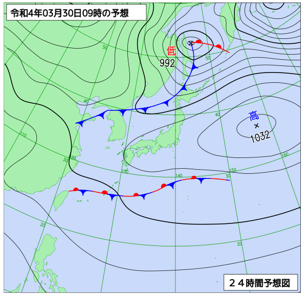 気象庁作成天気図