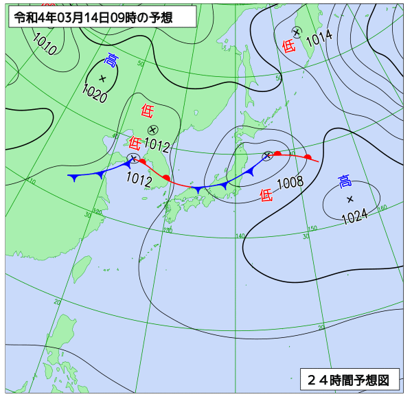 気象庁作成天気図