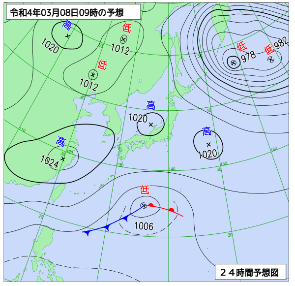 気象庁作成天気図