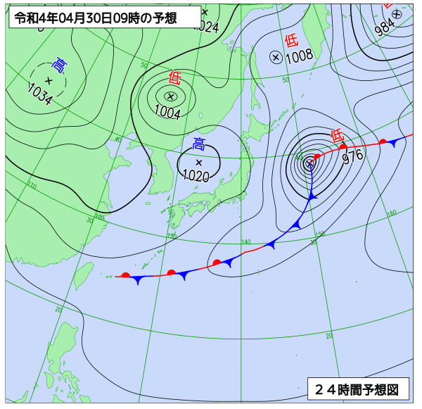 気象庁作成天気図