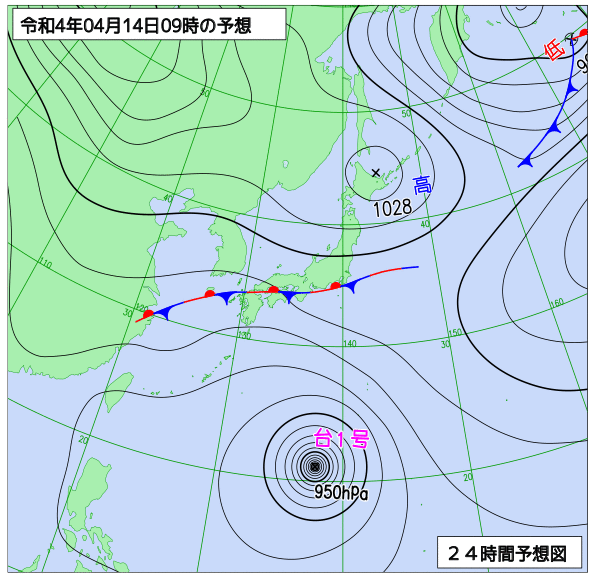 気象庁作成天気図