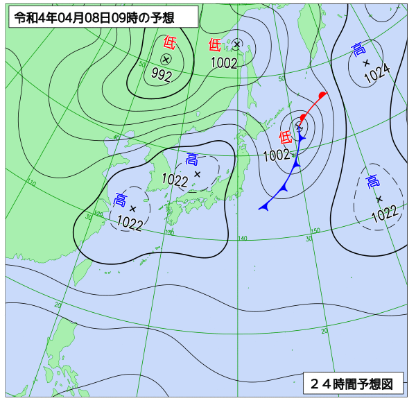 気象庁作成天気図