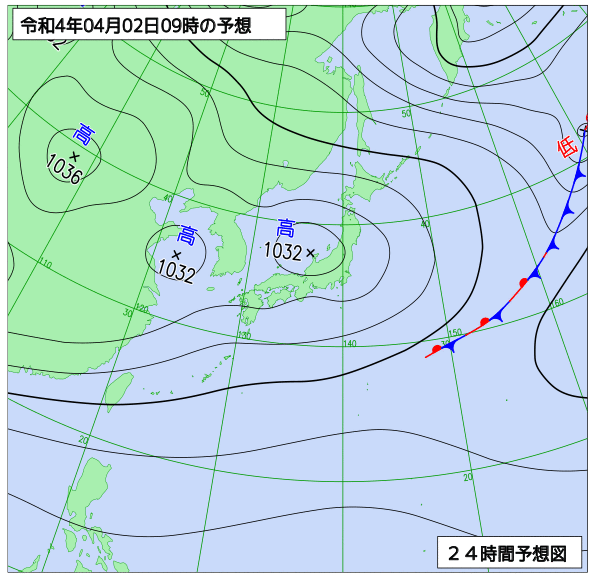 気象庁作成天気図