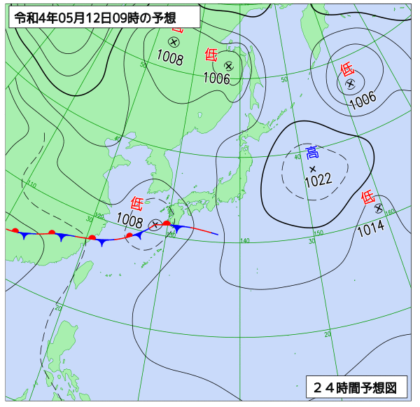 気象庁作成天気図