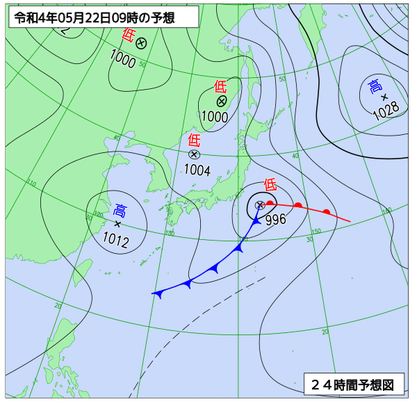 気象庁作成天気図