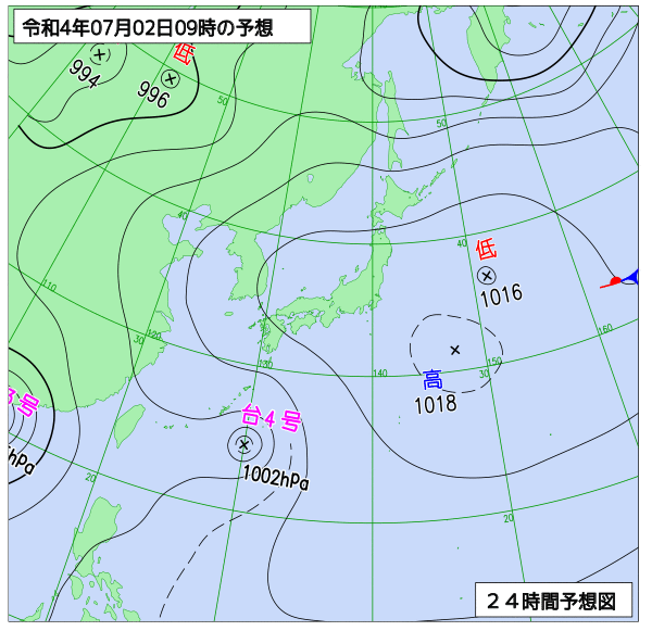 気象庁作成天気図