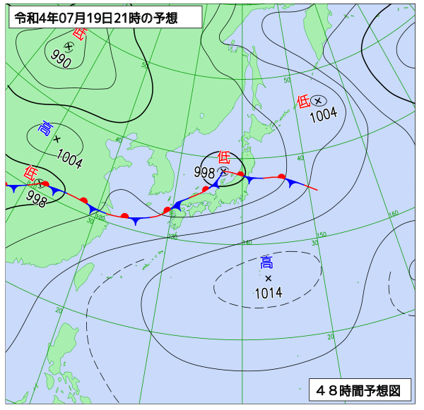 気象庁作成天気図