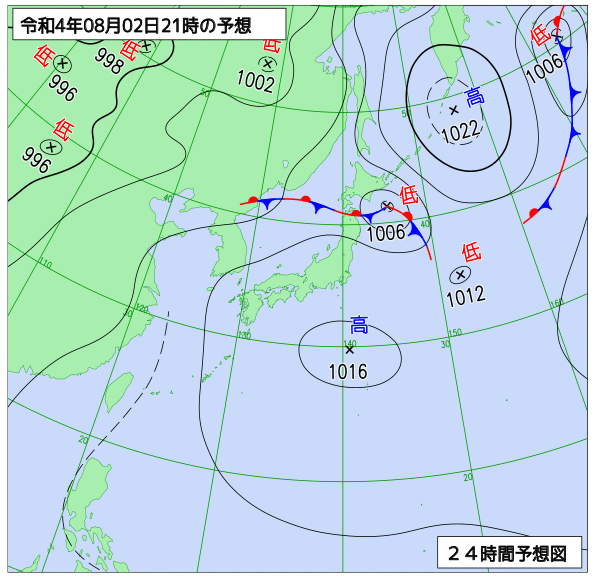 気象庁作成天気図